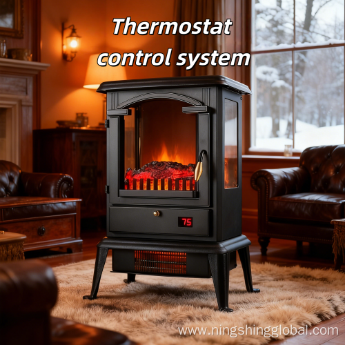 Realistic Flame Infrared Electric Fireplace Insert with Big Logs